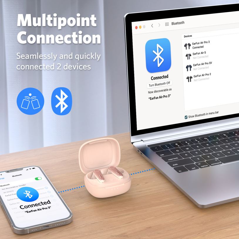 EarFun Headphones Air Pro 3 R0D4V6 Pink