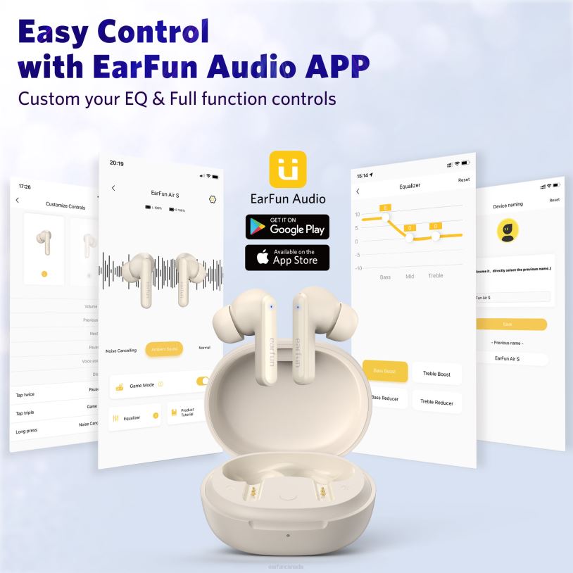 EarFun Headphones Air S R0D4V10 Oat White